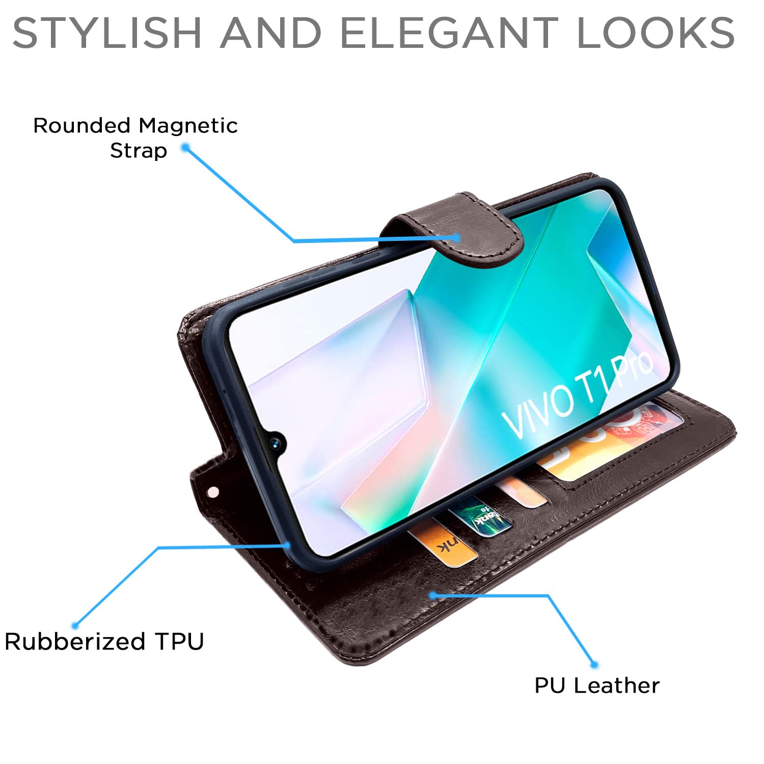 Coffee Wallet mobile flip cover for Vivo T1 Pro/iQOO Z6 Pro 5G – Pikkme – photo 3