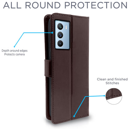 Pikkme iQOO 9 SE 5G coffee wallet flip cover – photo 4