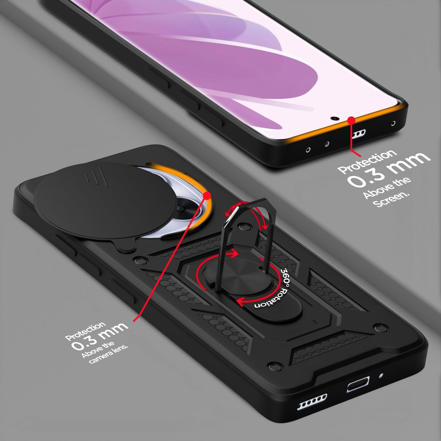 Black mobile cover for Redmi Note 14 Pro 5G – Pikkme – photo 4
