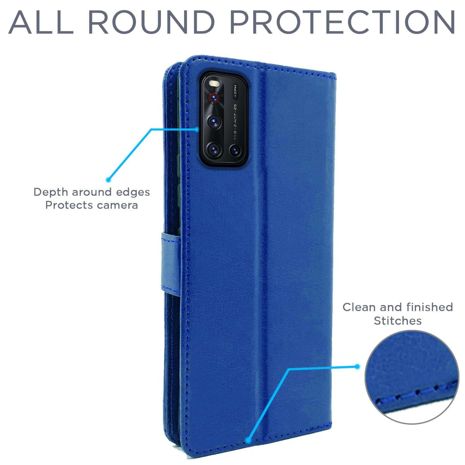 Blue Wallet flip case for Vivo V19 – Pikkme – photo 4