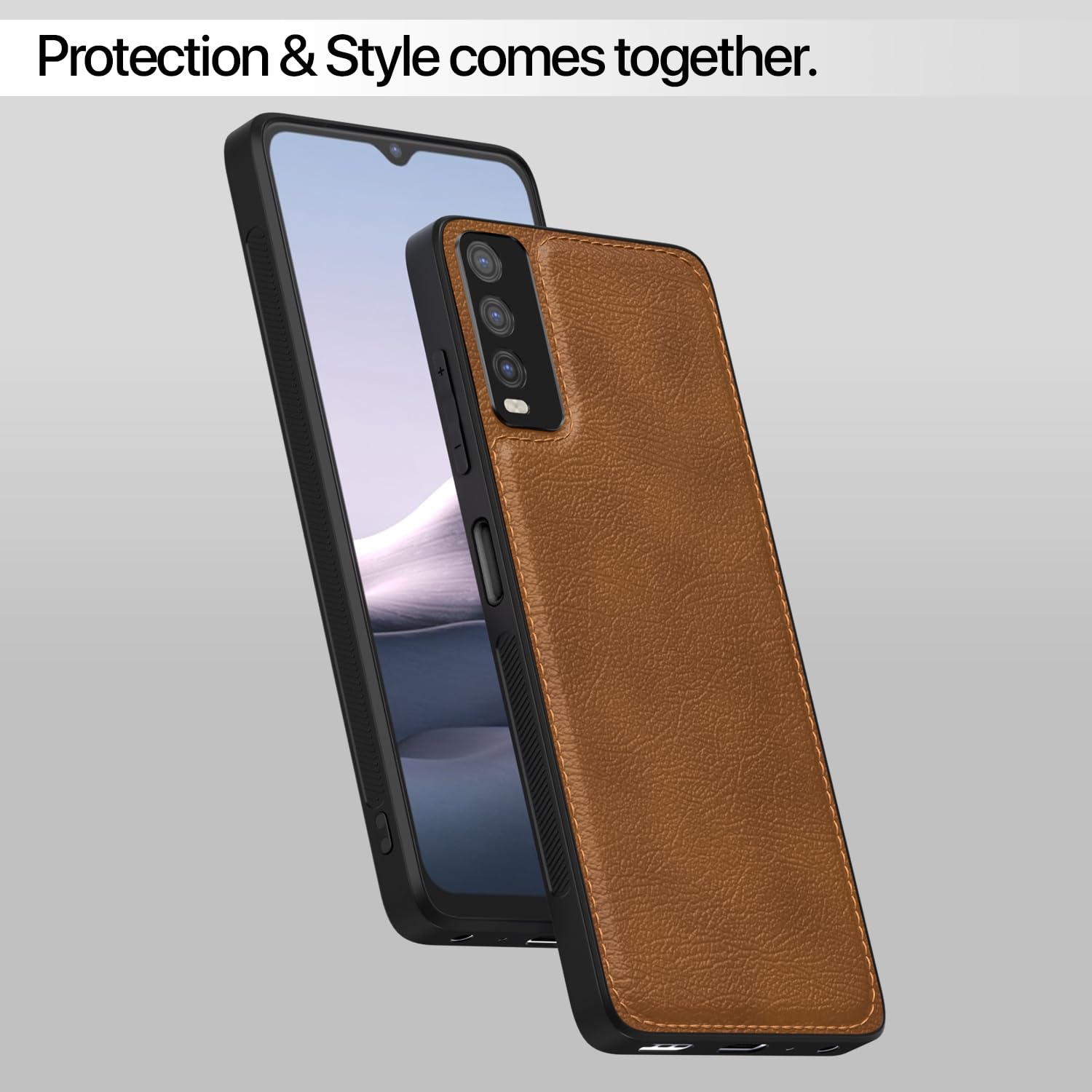 Vivo Y12s/Y20/Y20i/Y20G mobile back cover in brown by Pikkme – photo 6
