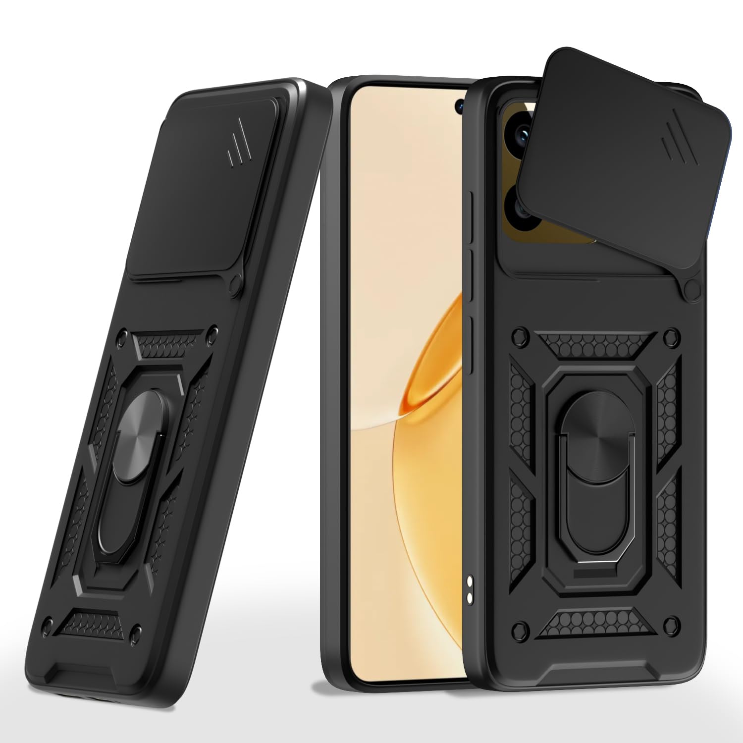 Realme 16 Pro Plus 5G/360 back cover in black by Pikkme