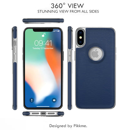 Chrome blue Leatherback mobile back cover for iPhone X/XS – Pikkme – photo 4