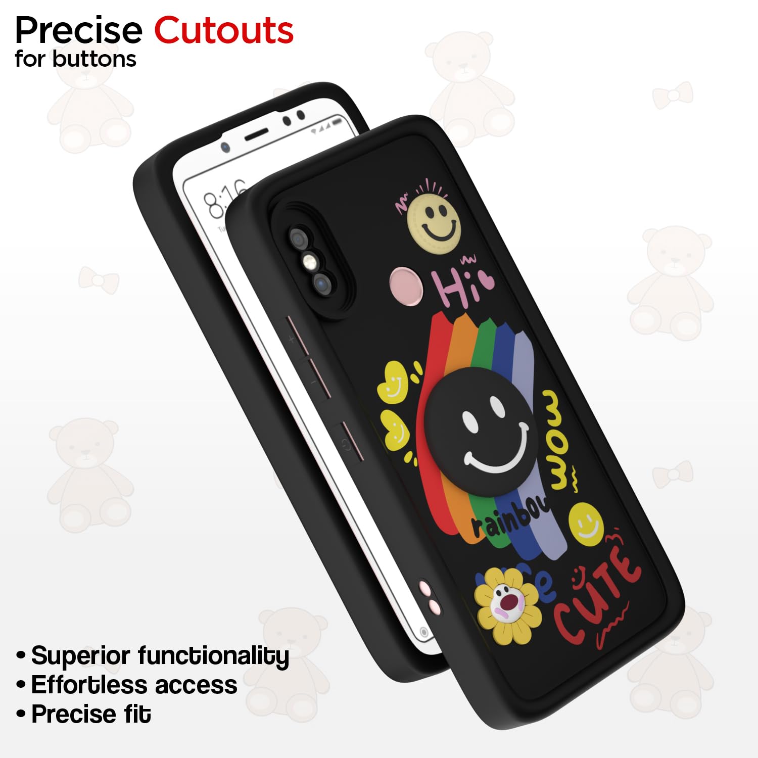 Pikkme black mobile back cover for Redmi Note 5 Pro – photo 6