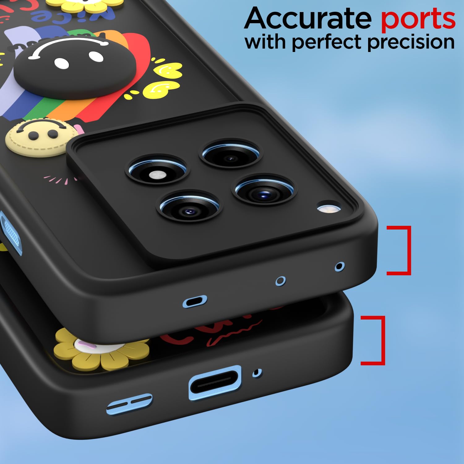 Black Soft Silicone phone cover for OnePlus 12R 5G – Pikkme – photo 4
