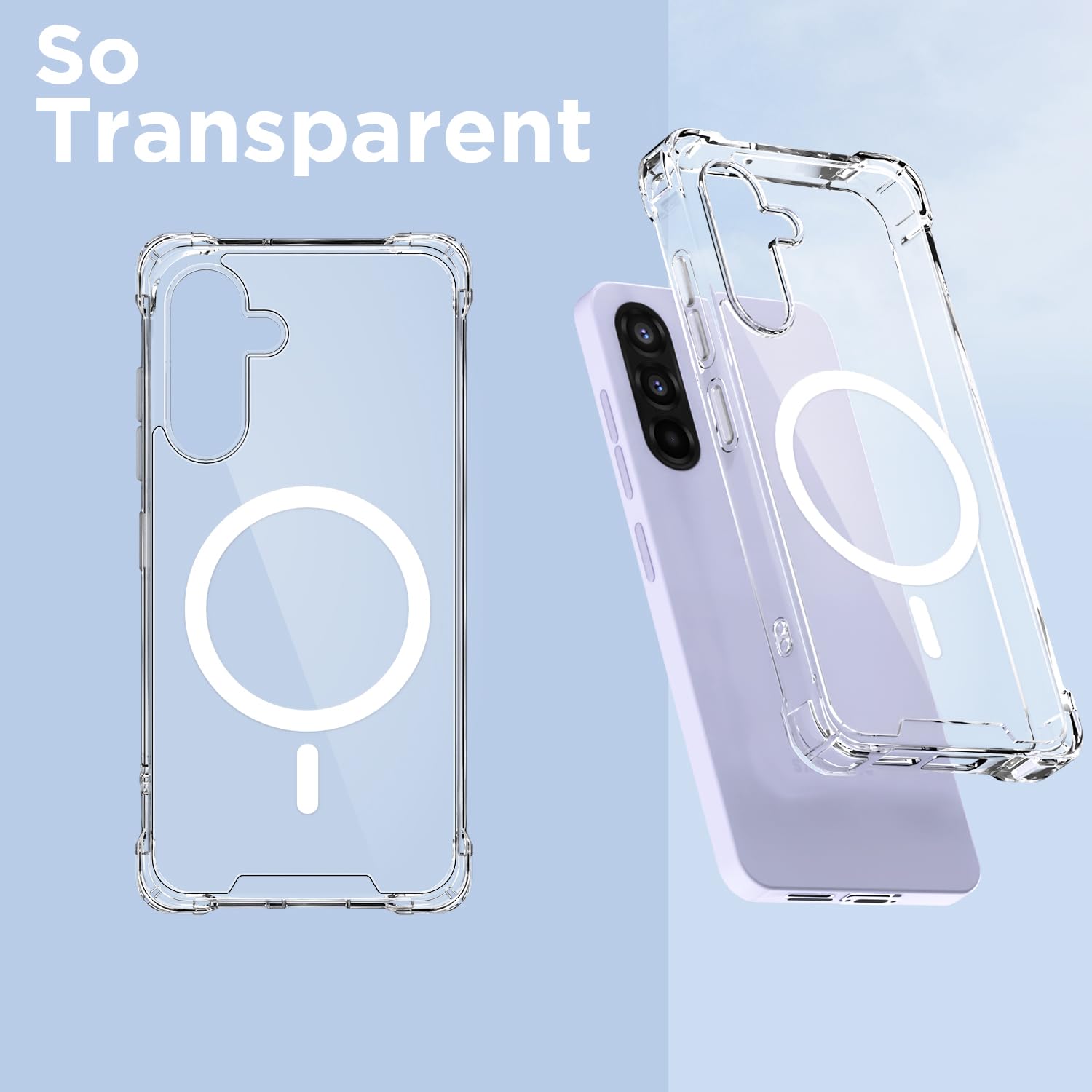Transparent mag-safe MagSafe mobile cover for Samsung A57 5G – Pikkme – photo 2