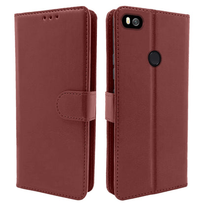 Pikkme brown Wallet flip case for Redmi 4
