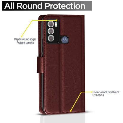 Pikkme Moto G60/G40 Fusion Wallet brown wallet flip cover – photo 4