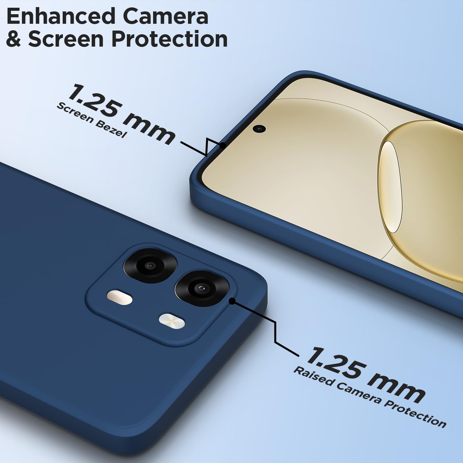 Pikkme blue Matte mobile cover for Oppo A6 Pro 5G – photo 2