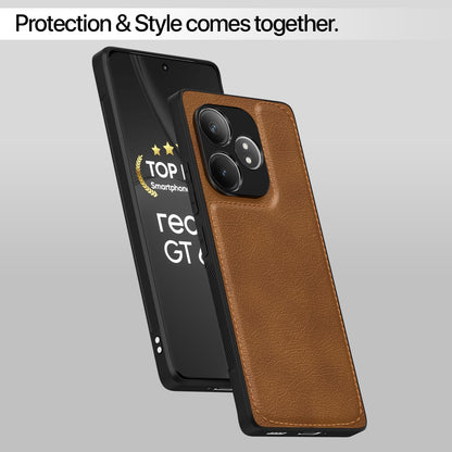 Brown Leather mobile back cover for Realme GT 6/GT 6T 5G – Pikkme – photo 6
