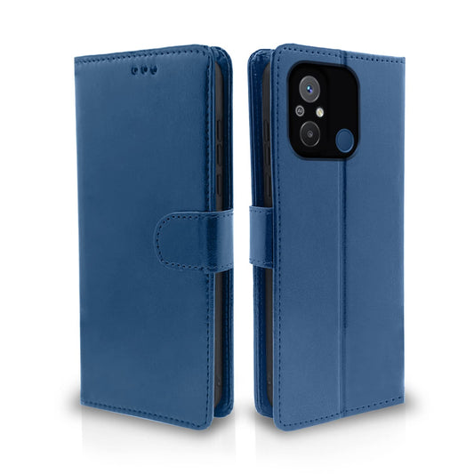 Pikkme Redmi 12C Vintage Flip Cover | Blue