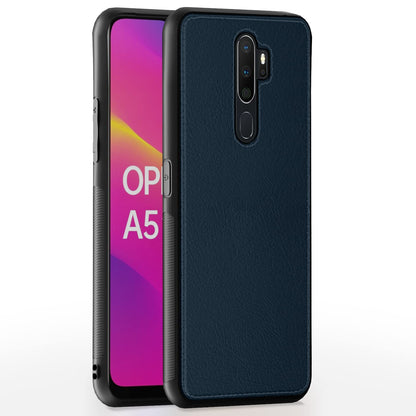 Oppo A5 2020 / A9 2020 LeatherBack Back Cover – Blue
