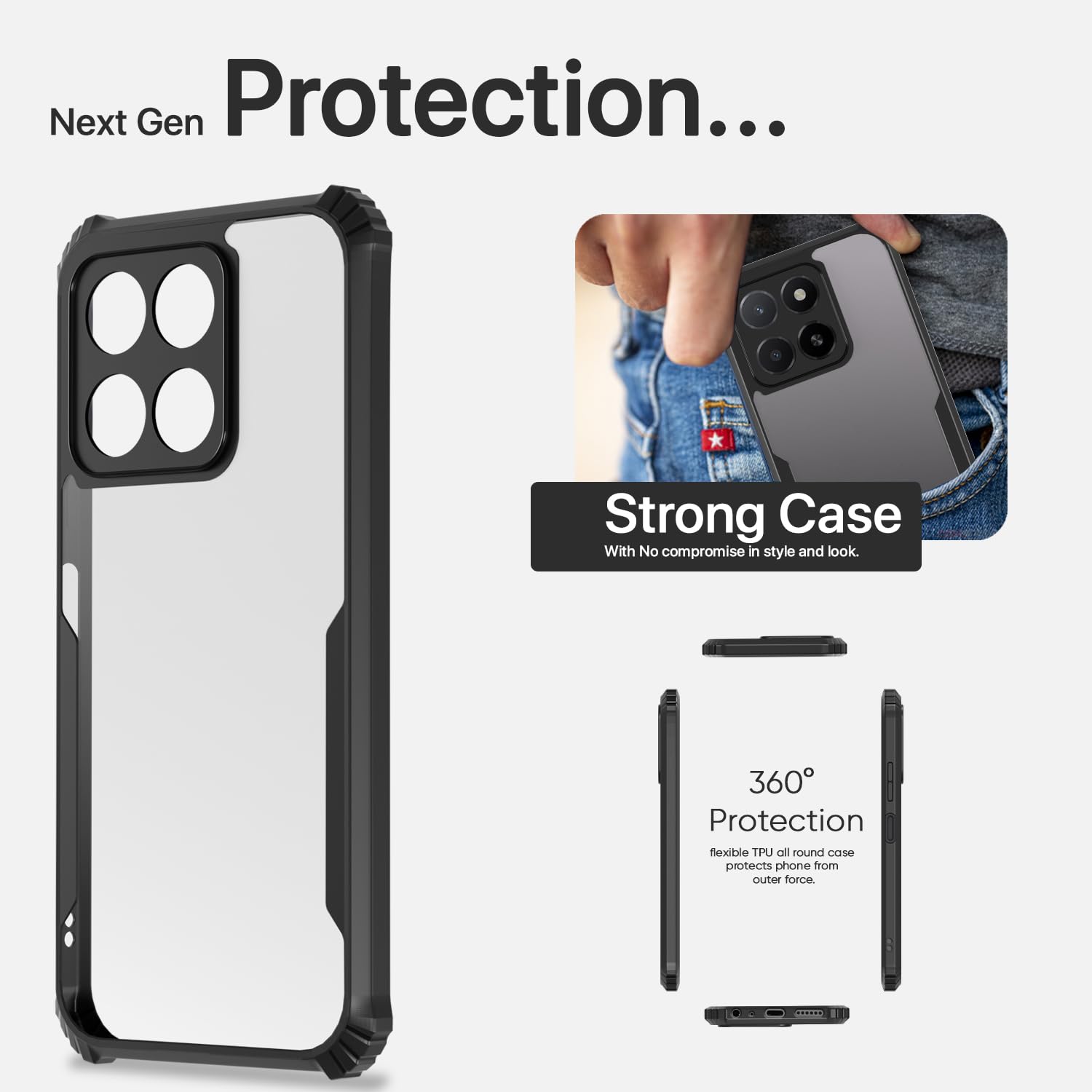 Pikkme Honor X5B Eagle Back Cover (Black)