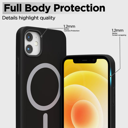 Black Soft Silicone back cover for iPhone 12/12 Pro – Pikkme – photo 2