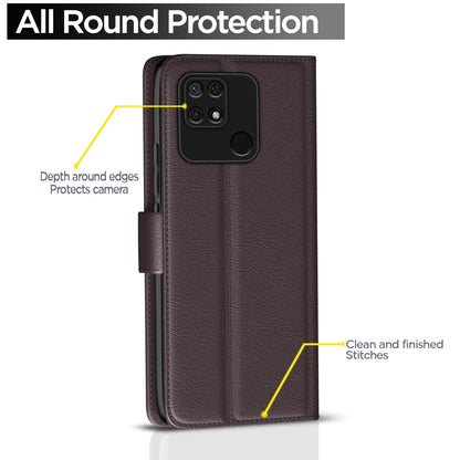 Pikkme coffee Wallet mobile flip cover for Redmi 10/10 Power – photo 4