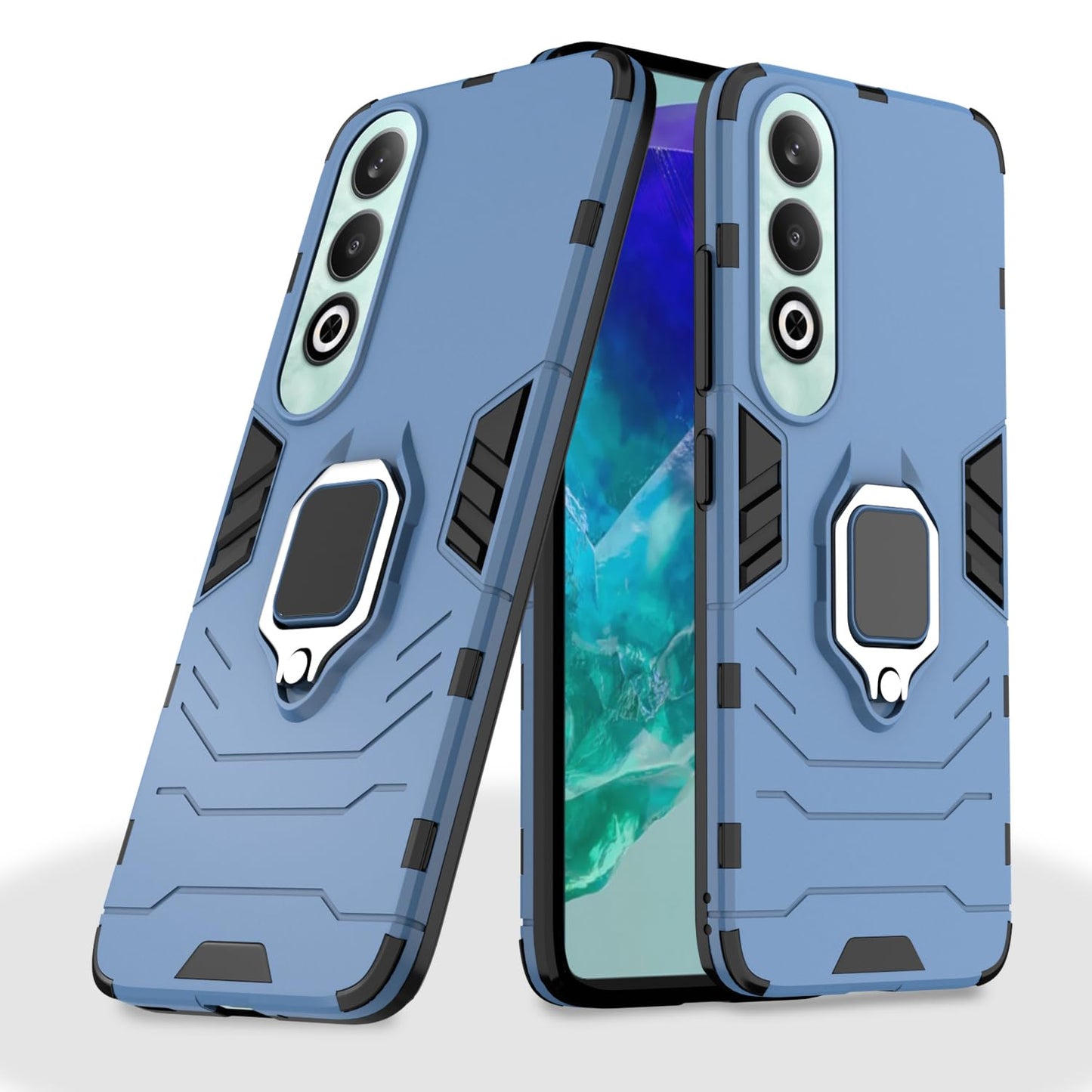 Pikkme OnePlus Nord Ce 4 5G D5 Tough Armor Back Cover (Blue)