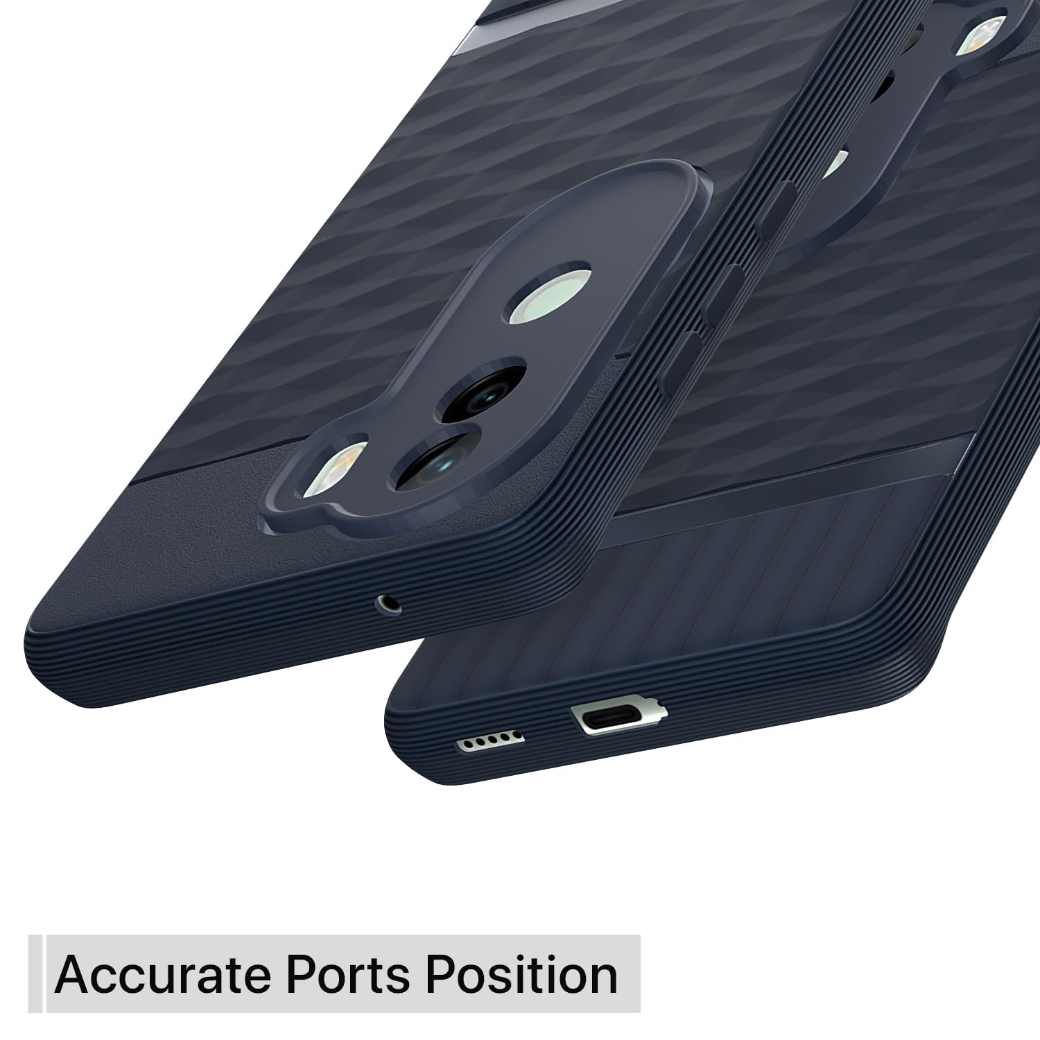 Pikkme Vivo V40e / iQOO Z9s 5G Soft Flexible Shockproof  Gencase Back Cover (Blue)