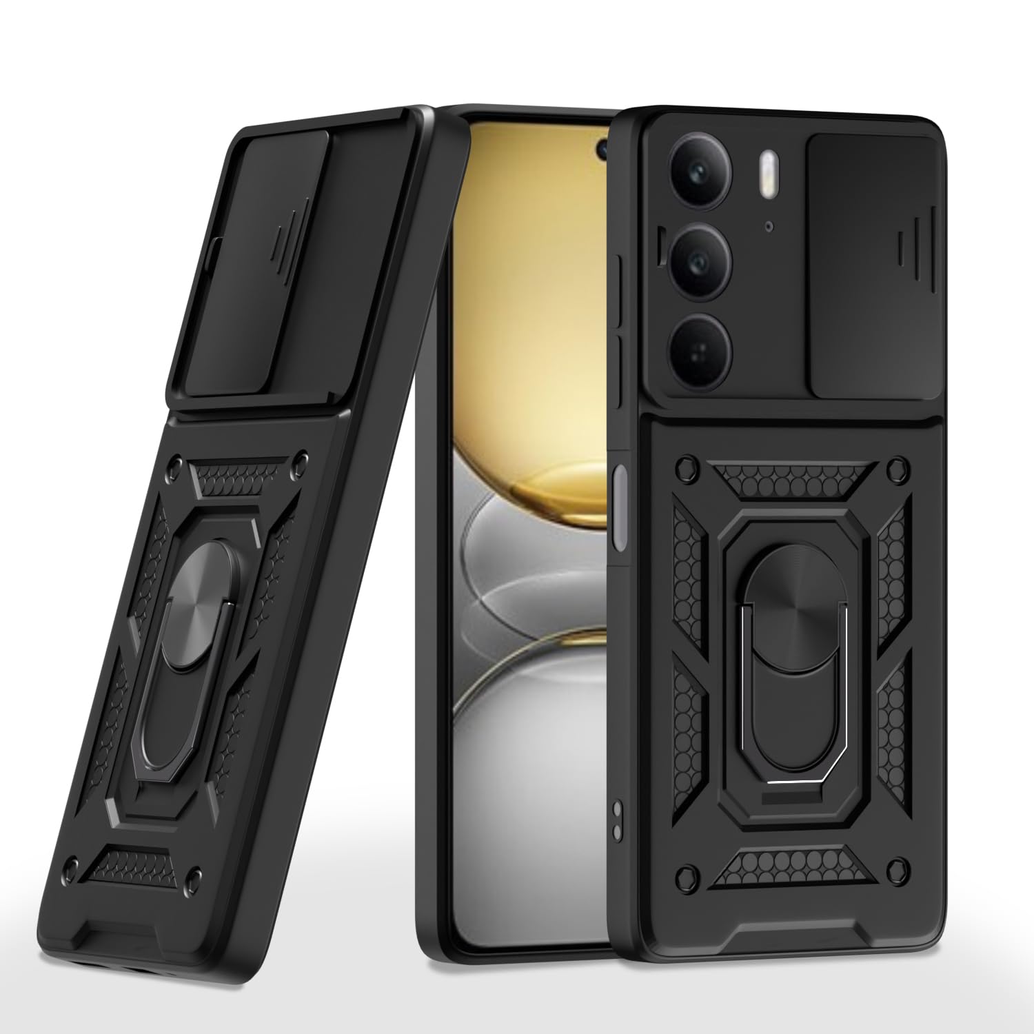 Realme C75 back cover in black by Pikkme