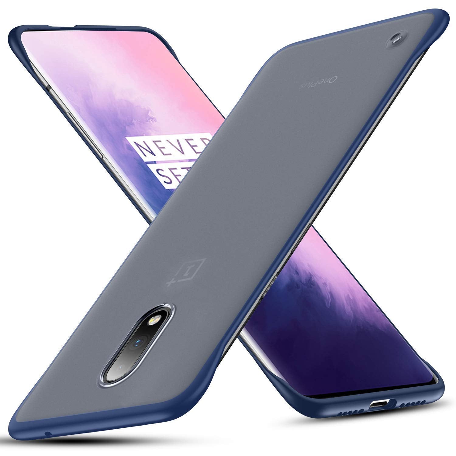Pikkme blue Frameless mobile cover for OnePlus 6T