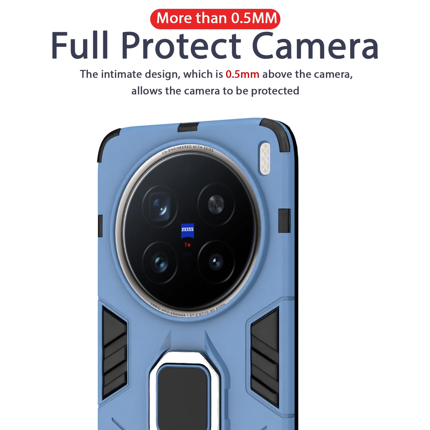Pikkme blue D5 Tough Armor mobile back cover for Vivo X200 Pro 5G – photo 7