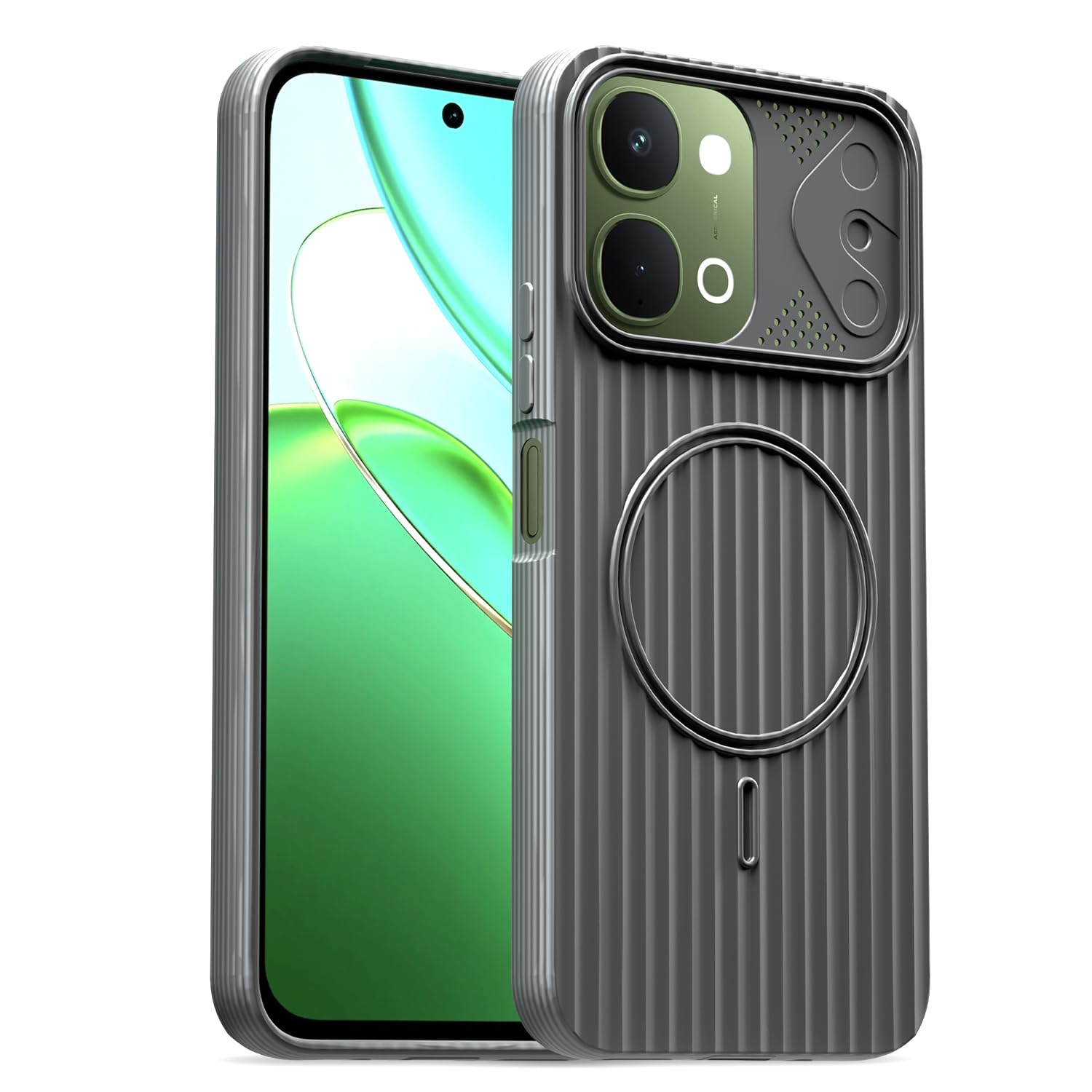 Pikkme grey mobile cover for Vivo T5x/Y51 Pro/iQOO Z11x 5G