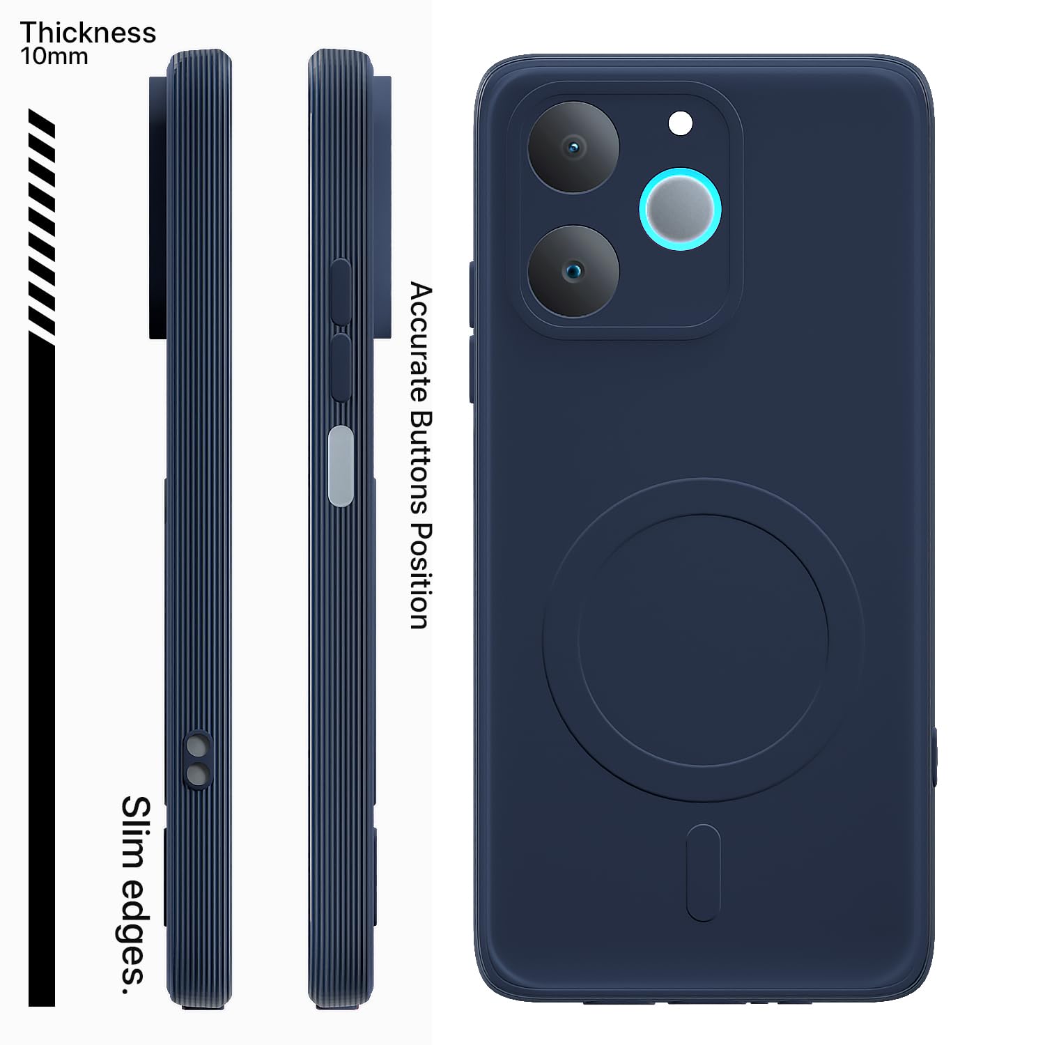 Pikkme blue MagSafe phone cover for Realme P4 Lite 4G – photo 3