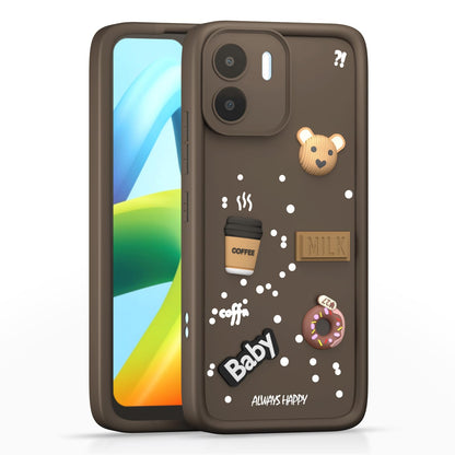 Pikkme brown back cover for Redmi A1/A2