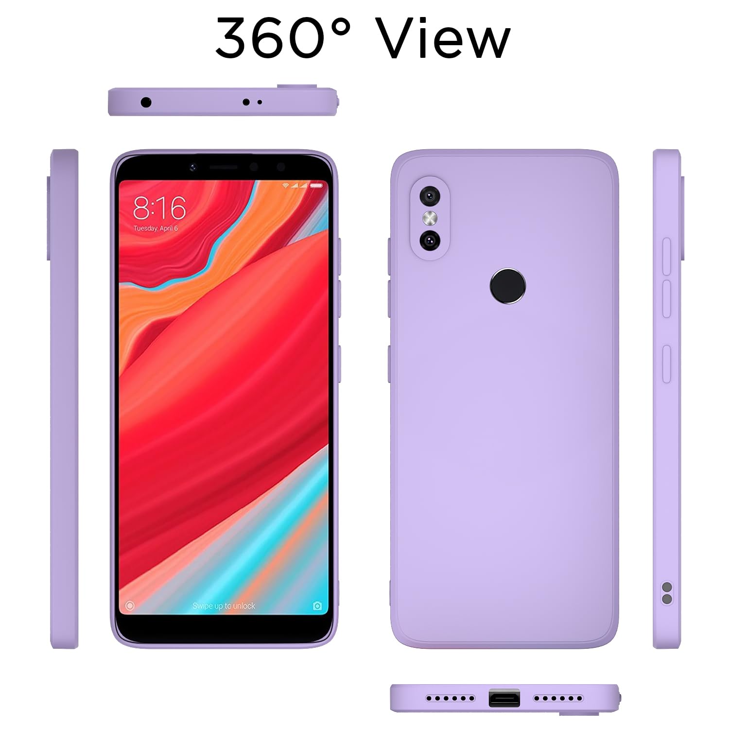 Pikkme purple Matte phone cover for Redmi Y2 – photo 4