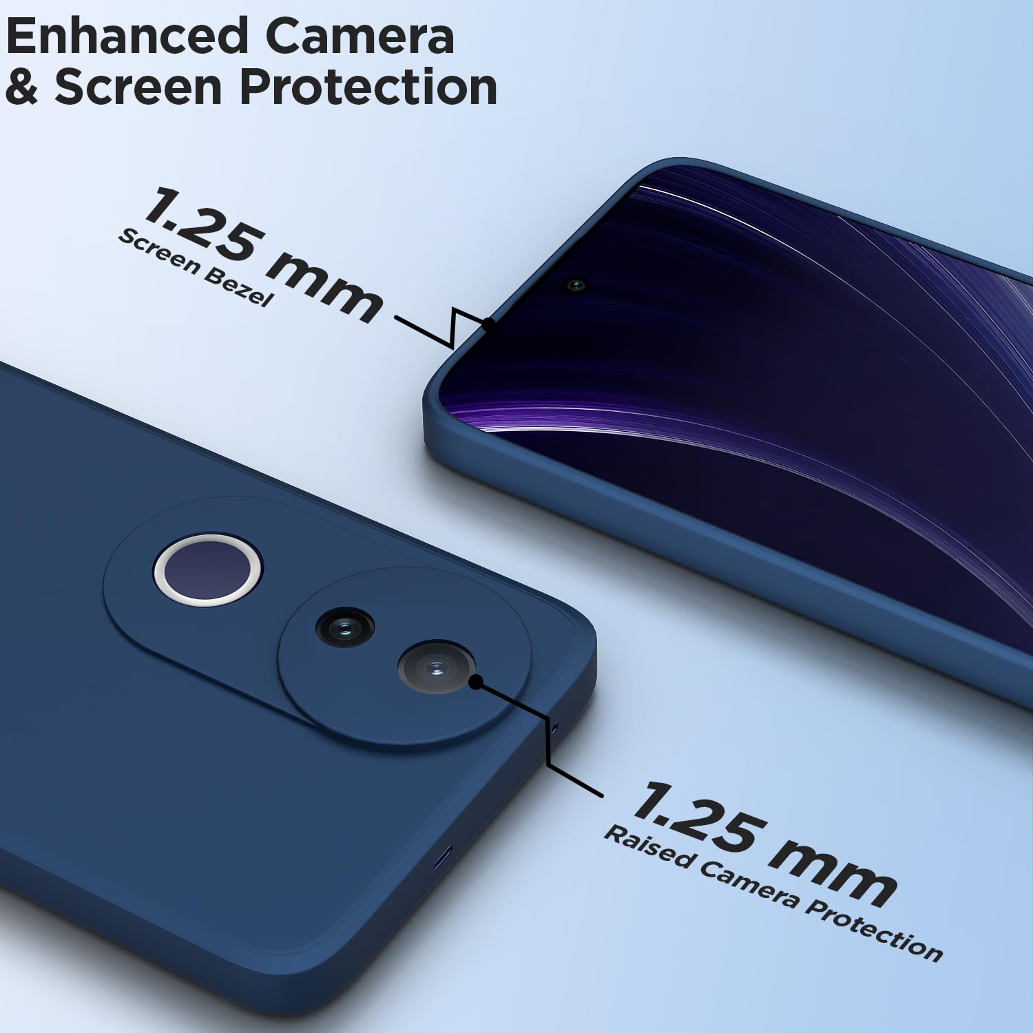 Pikkme Vivo T4R/V50e/V50 5G Matte blue phone cover – photo 2