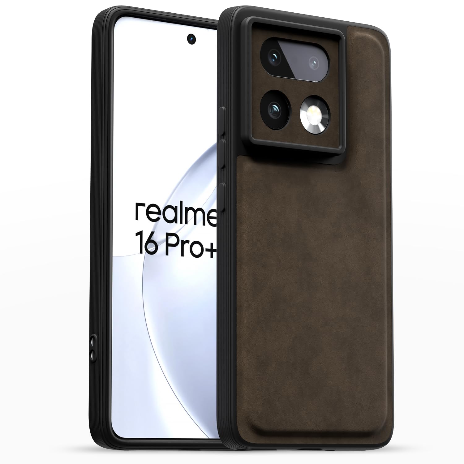 Pikkme Realme 16 Pro Plus 5G Leather coffee back cover