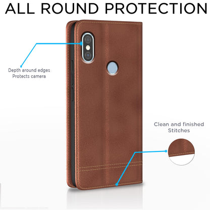 Brown wallet flip cover for Redmi Note 5 Pro – Pikkme – photo 4
