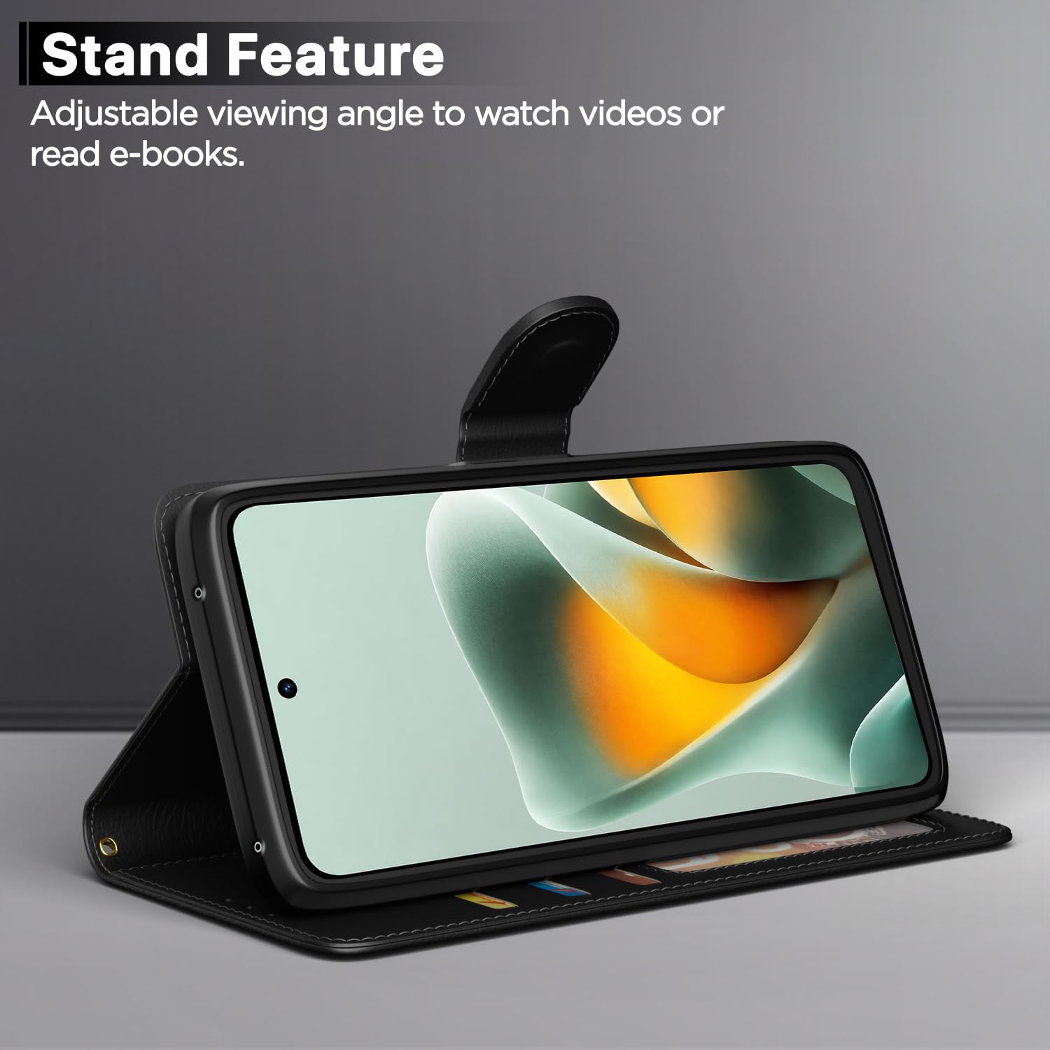 Moto Edge 70 Max 5G Wallet flip case in black by Pikkme – photo 3