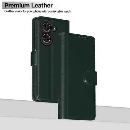 Pikkme Poco C71 / Redmi A5 Vintage Flip Cover (Green)