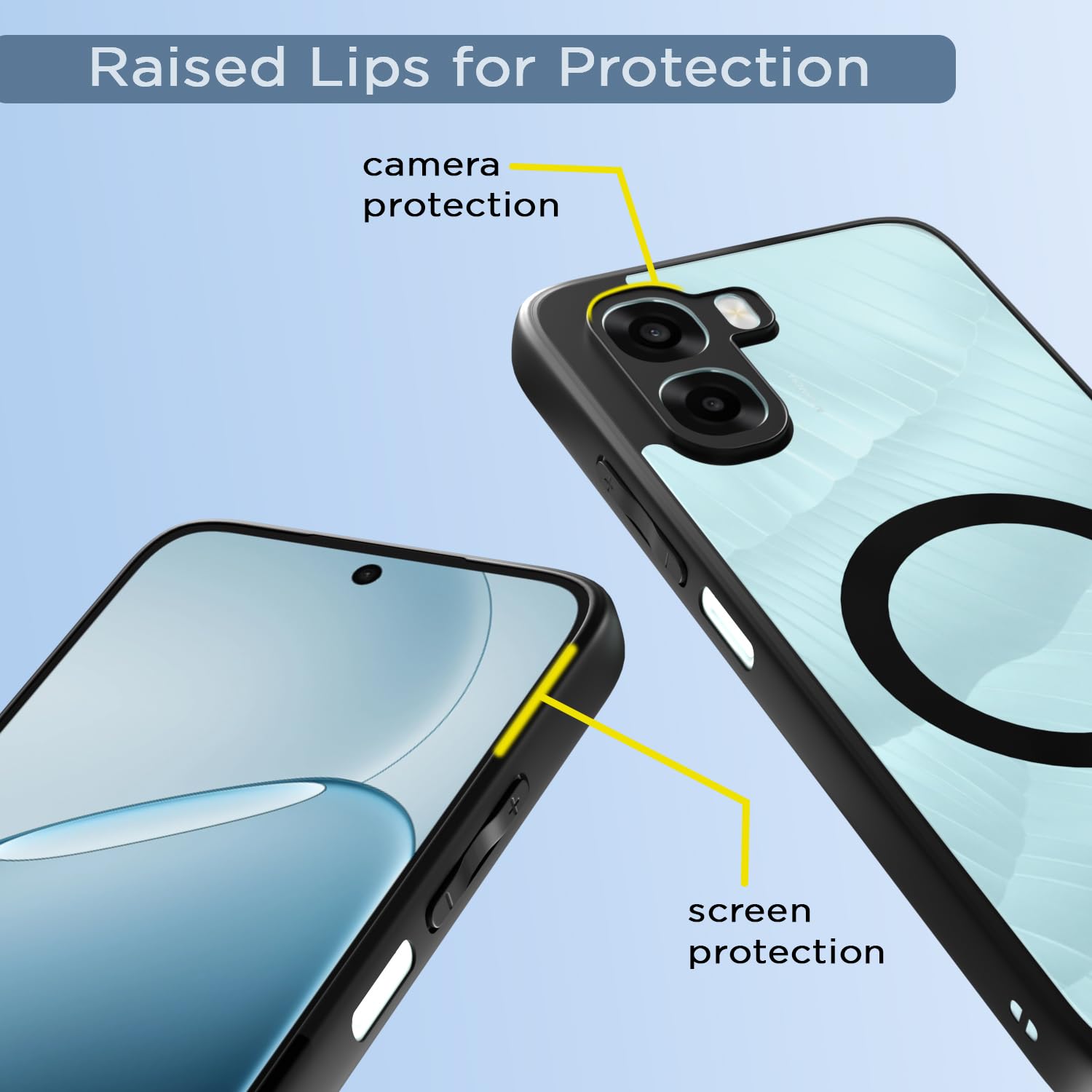 Black mag-safe back cover for Oppo A6X 5G – Pikkme – photo 4