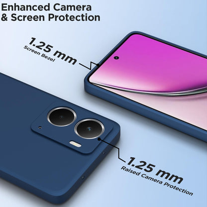 Pikkme Realme P3 5G Soft Matte Silicone Shockproof Case (Blue)
