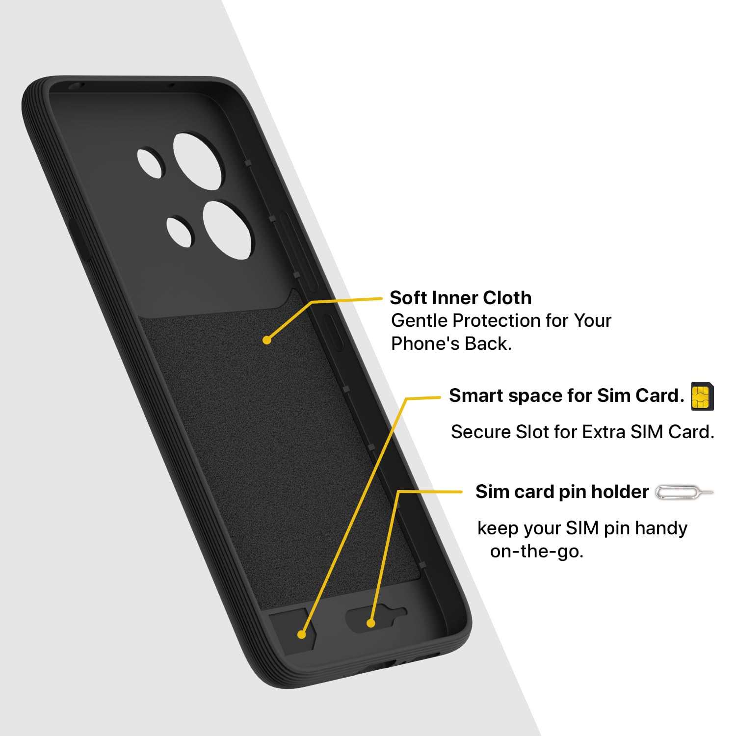 Pikkme OnePlus 13S 5G Gencase Back Cover (Black)