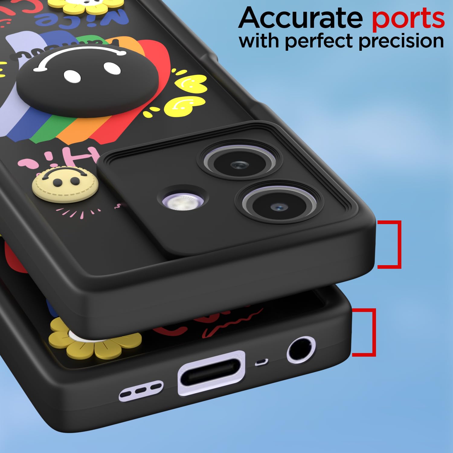 Black back cover for Oppo A3x 5G/A3x 4G/A3 5G – Pikkme – photo 4