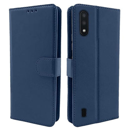 Pikkme Samsung Galaxy M01 blue Flip Cover