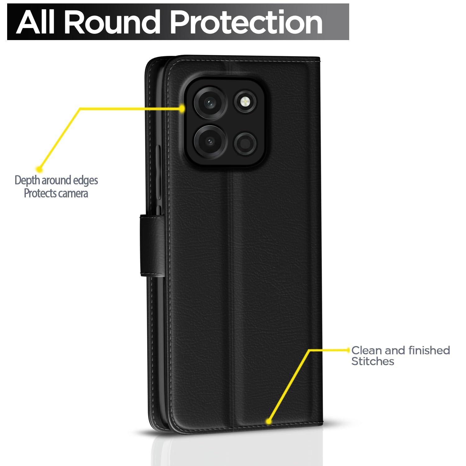 Black wallet flip cover for OnePlus Nord 6 5G – Pikkme – photo 4