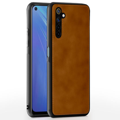 Realme 6 Leather back cover in brown by Pikkme
