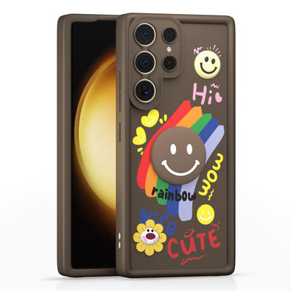 Pikkme brown Soft Silicone mobile back cover for Samsung S23 Ultra 5G