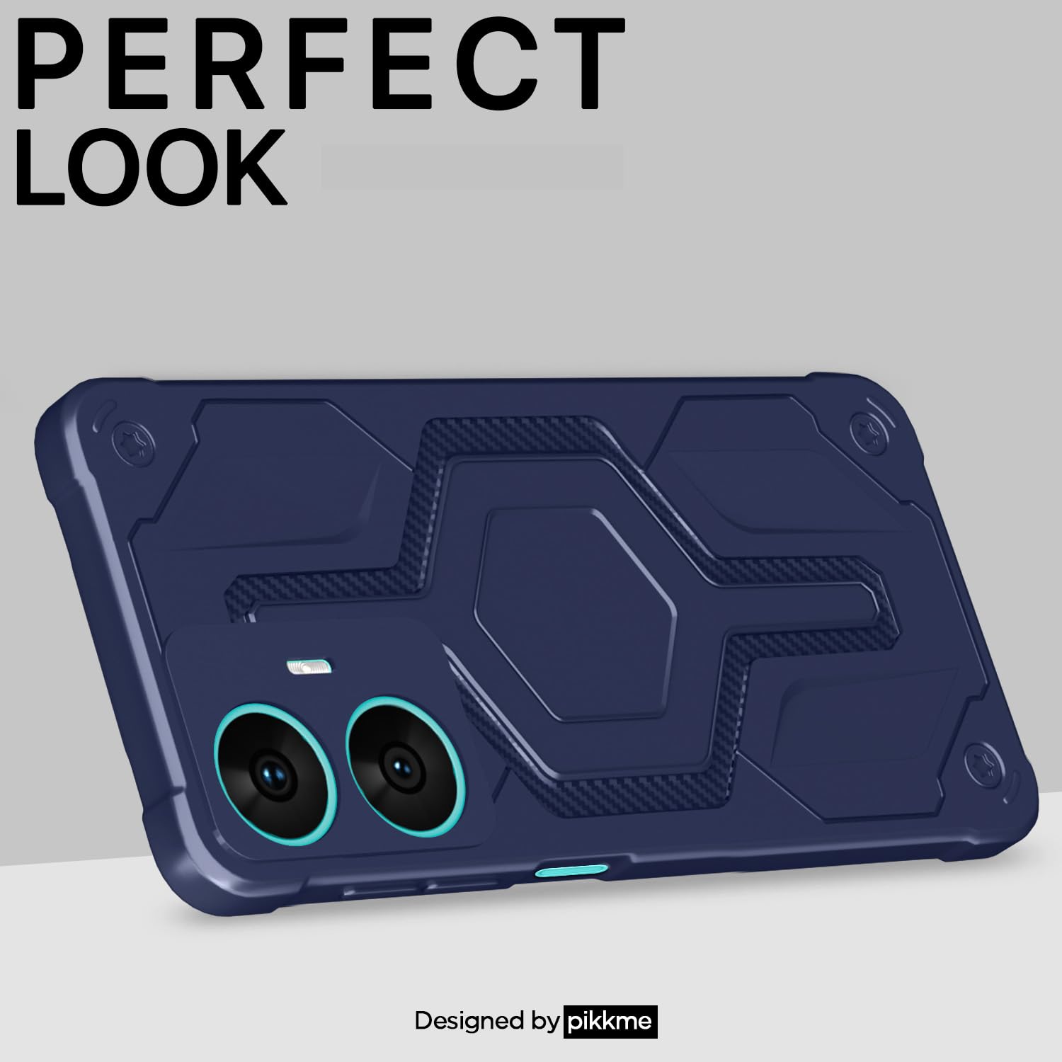 Realme C55/Narzo N55 Hybrid mobile back cover in blue by Pikkme – photo 4
