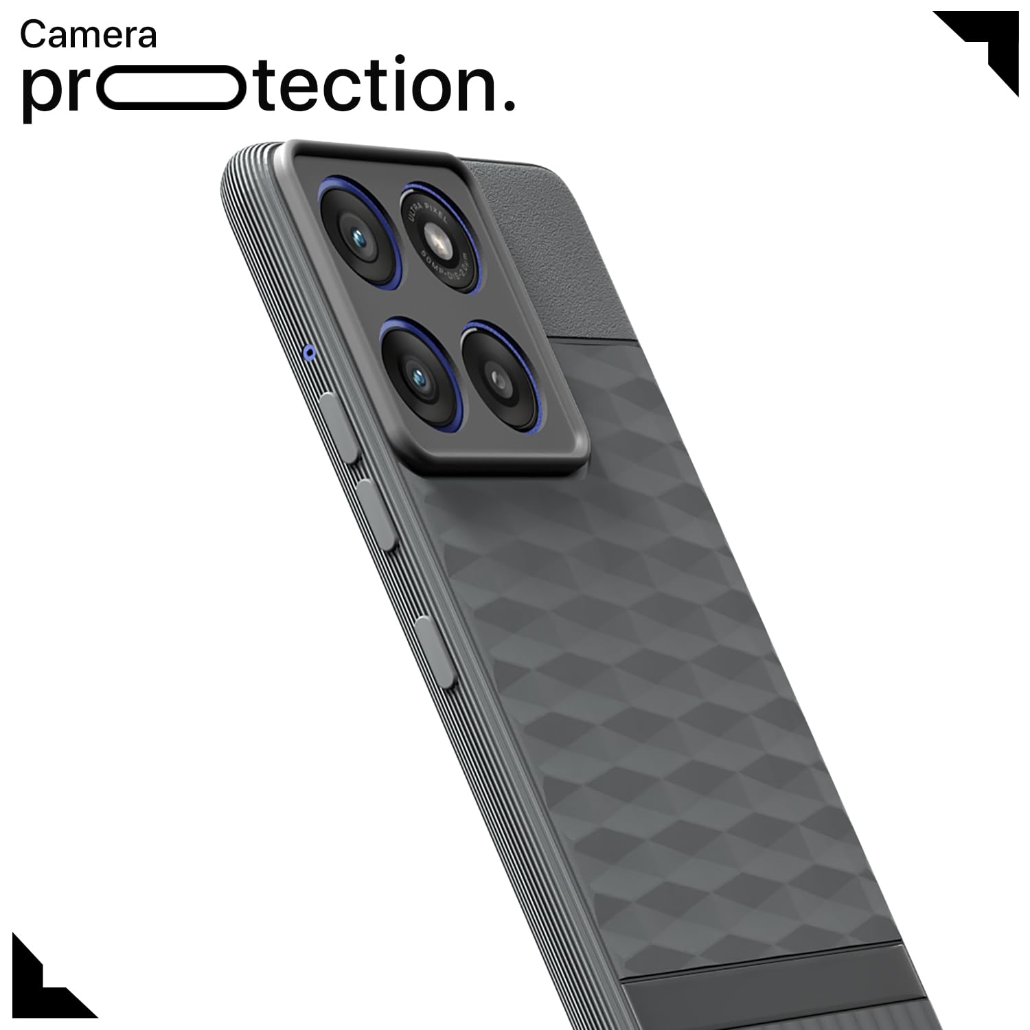 Pikkme Motorola Moto Edge 60 Stylus 5G Gencase Back Cover (Grey)
