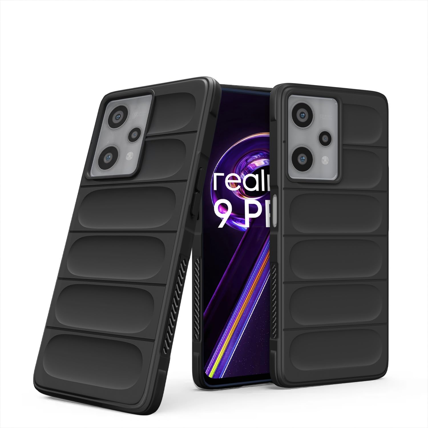 Black Liquid Silicone phone cover for Realme 9 Pro 5G – Pikkme