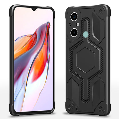 Redmi 12C/Poco C55 Hybrid phone cover in black by Pikkme