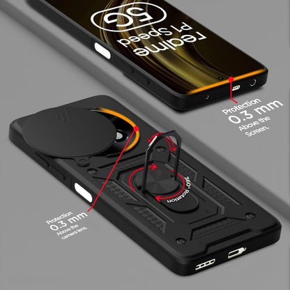 Pikkme black D10 Camera Shield mobile back cover for Realme 13 Plus 5G/P1 – photo 4