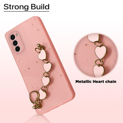 Pikkme Motorola Moto G52 / G82 5G Chain Back Cover (Pink)