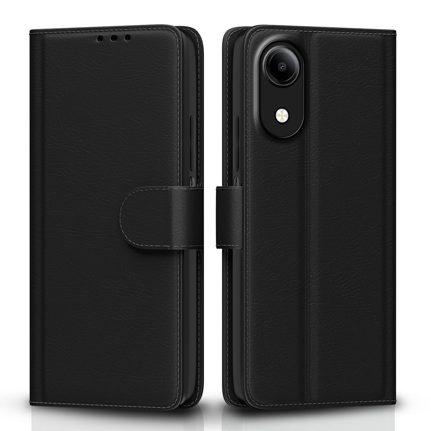 Pikkme Vivo T5e Wallet black mobile flip cover