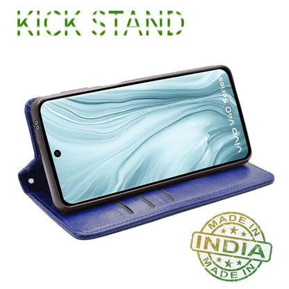 Vivo V40/V40 Pro/T3 Ultra 5G Magnetic wallet flip cover in blue by Pikkme – photo 4