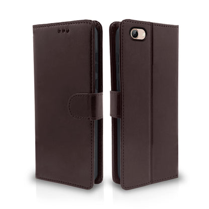 Vivo Y71 Wallet flip cover in coffee by Pikkme